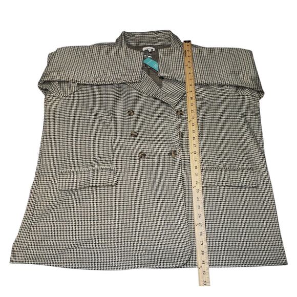 Maurice’s Plus 2X Houndstooth Soft Blazer – Green Gray Black Knit, NWT - Picture 6 of 9